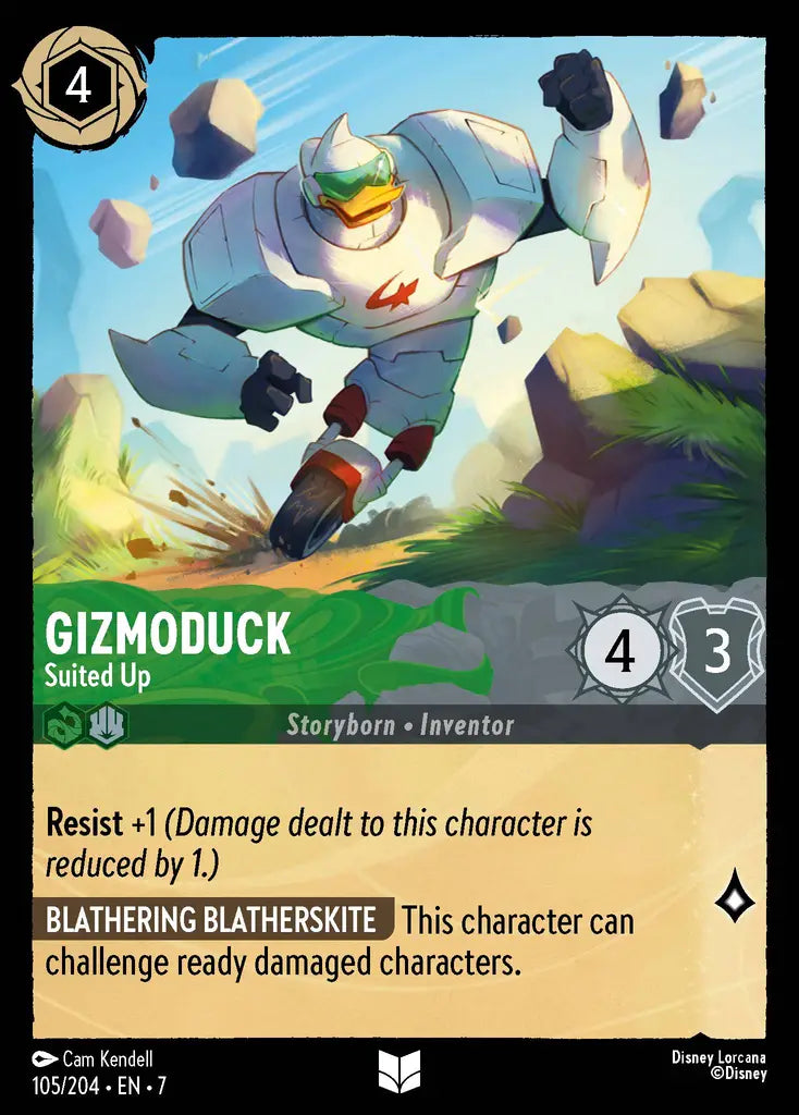 07 Archazia's Island - 105/204 - Gizmoduck - Suited Up - FOIL