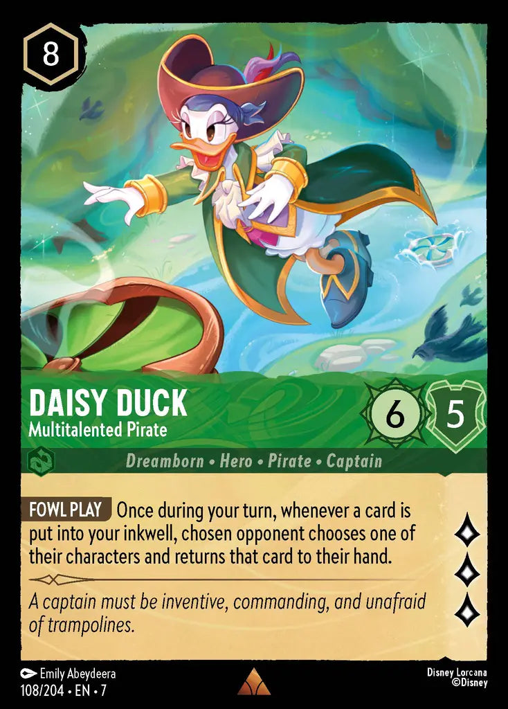 07 Archazia's Island - 108/204 - Daisy Duck - Multitalented Pirate - NON FOIL