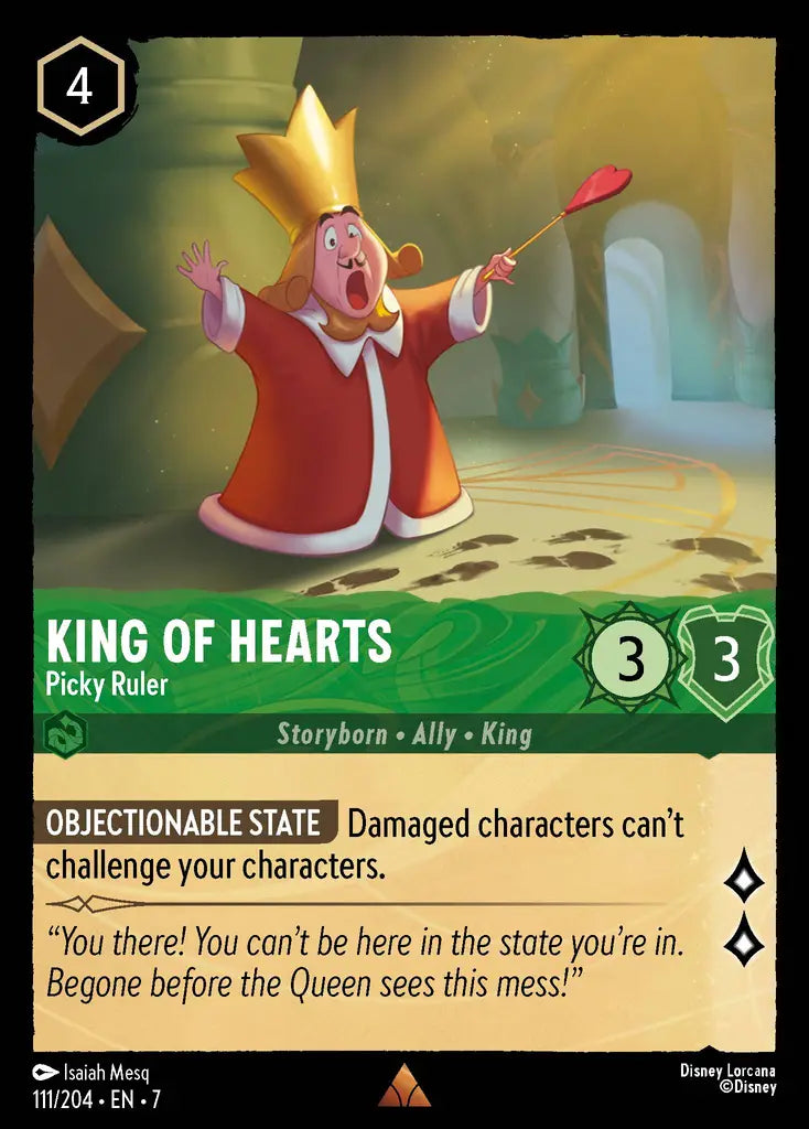 07 Archazia's Island - 111/204 - King of Hearts - Picky Ruler - FOIL