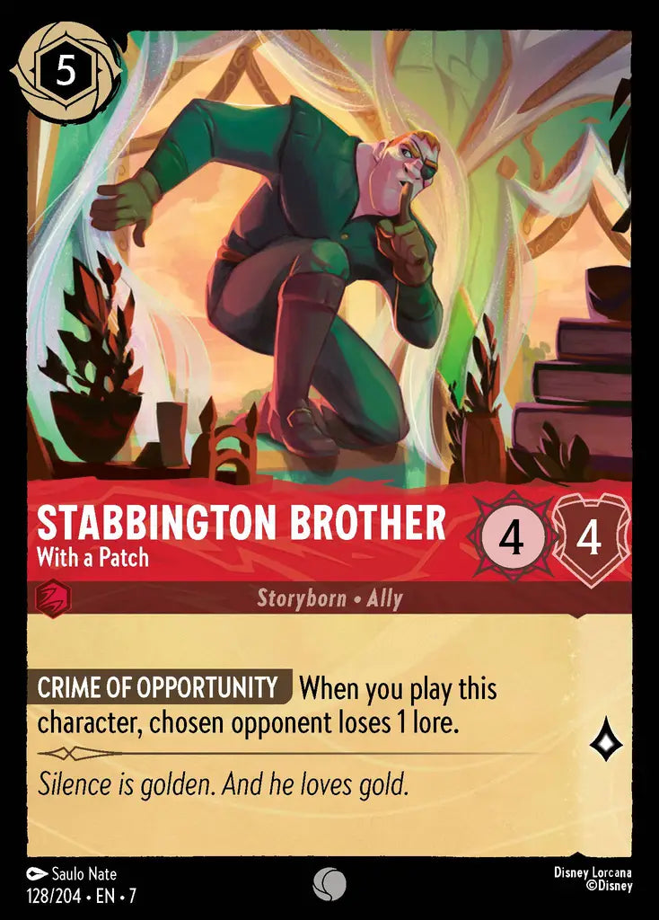07 Archazia's Island - 128/204 - Stabbington Brother - With a Patch - FOIL