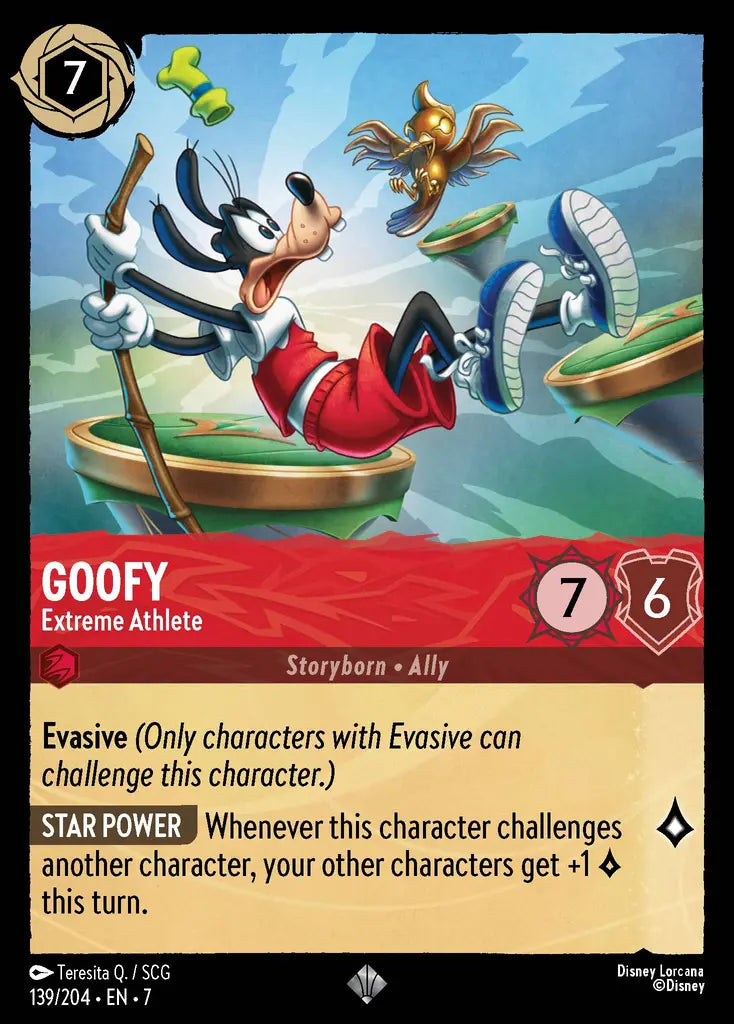 07 Archazia's Island - 139/204 - Goofy - Extreme Athlete - FOIL