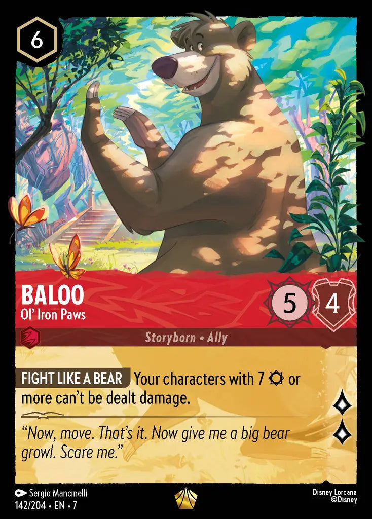07 Archazia's Island - 142/204 - Baloo - Ol' Iron Paws - NON FOIL