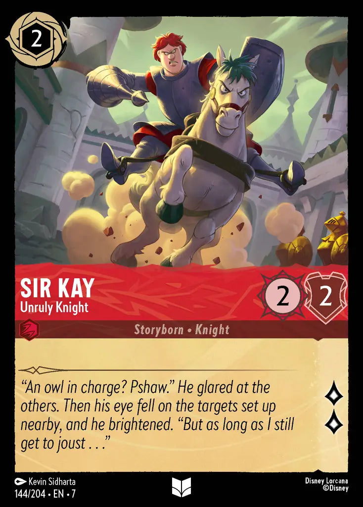 07 Archazia's Island - 144/204 - Sir Kay, Unruly Knight - FOIL