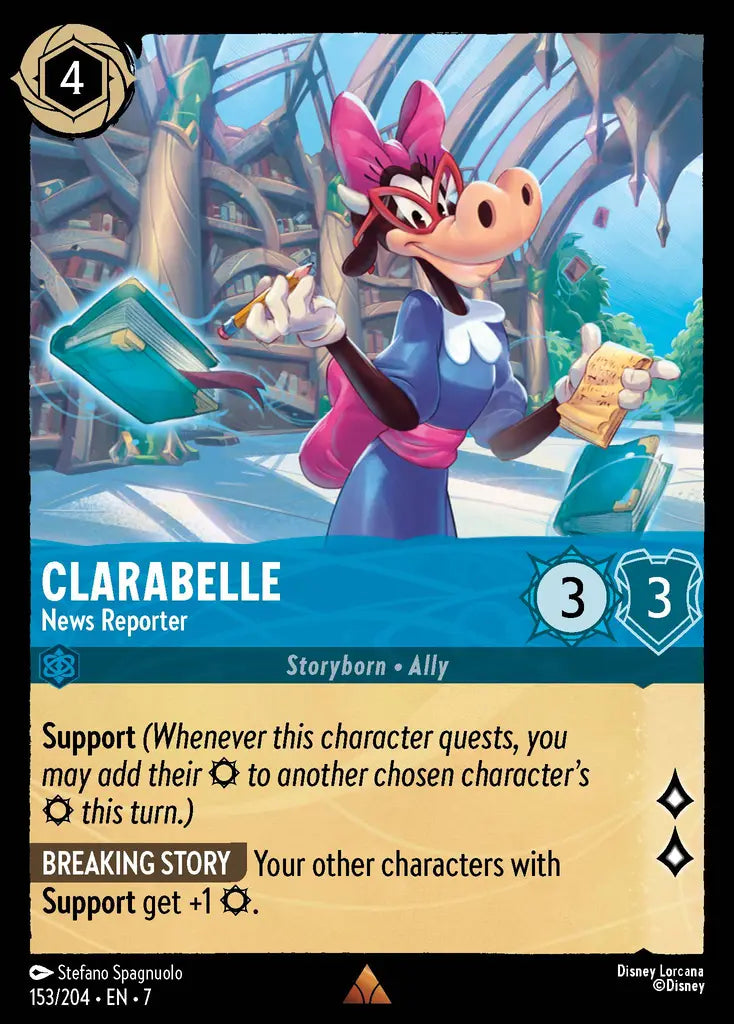 07 Archazia's Island - 153/204 - Clarabelle - News Reporter - FOIL