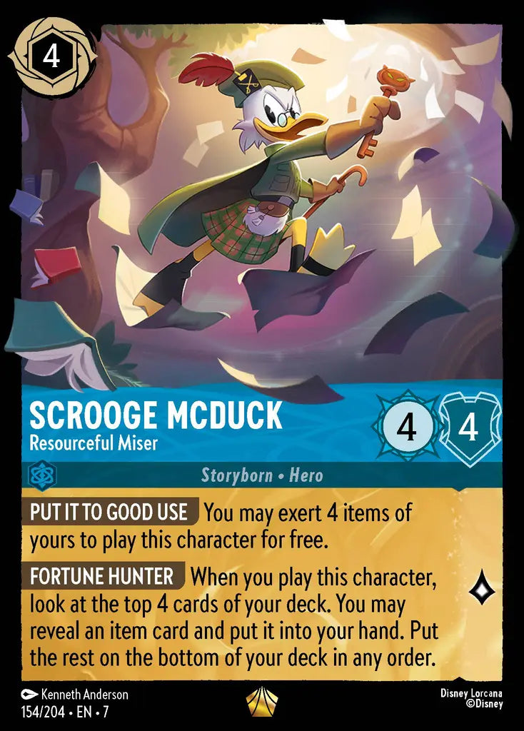 07 Archazia's Island - 154/204 - Scrooge McDuck - Resourceful Miser - FOIL