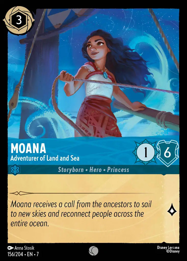 07 Archazia's Island - 156/204 - Moana - Adventurer of Land and Sea - FOIL