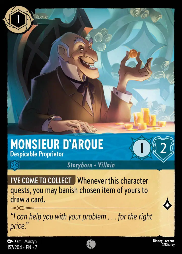 07 Archazia's Island - 157/204 - Monsieur D'Arque - Despicable Proprietor - FOIL