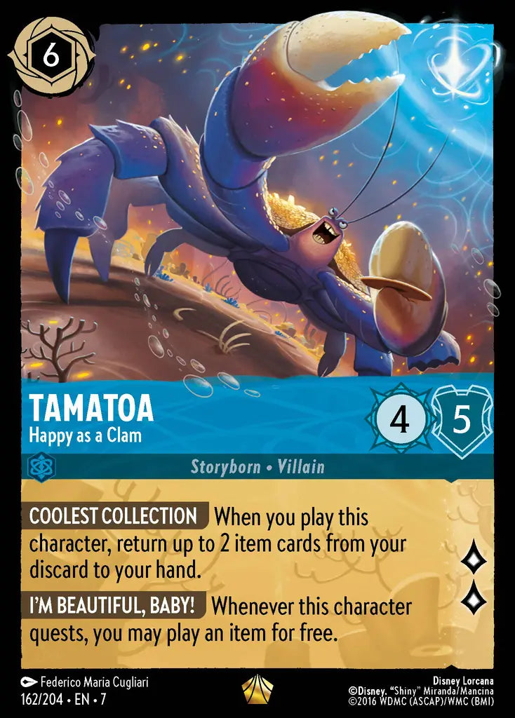 07 Archazia's Island - 162/204 - Tamatoa - Happy as a Clam - NON FOIL