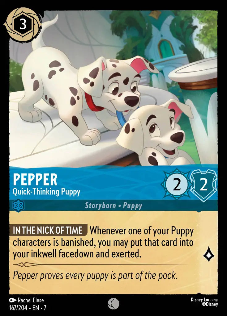 07 Archazia's Island - 167/204 - Pepper - Quick-Thinking Puppy - FOIL