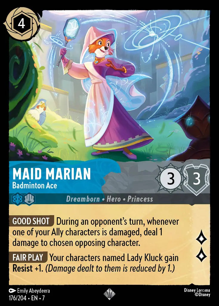07 Archazia's Island - 176/204 - Maid Marian - Badminton Ace - NON FOIL