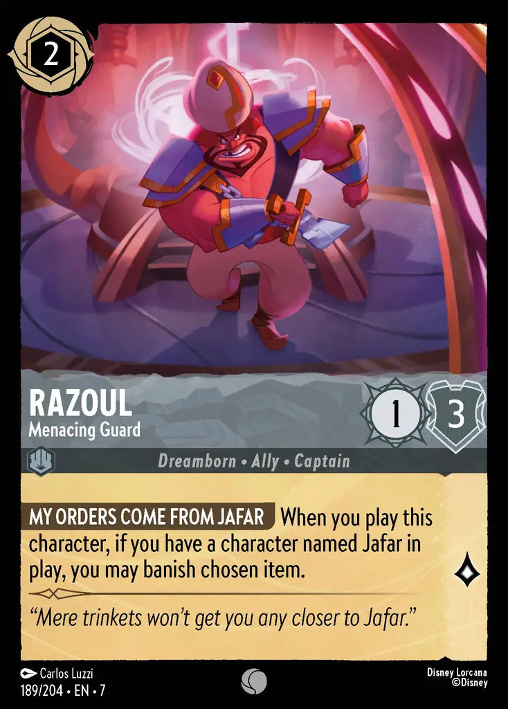 07 Archazia's Island - 189/204 - Razoul - Menacing Guard - FOIL