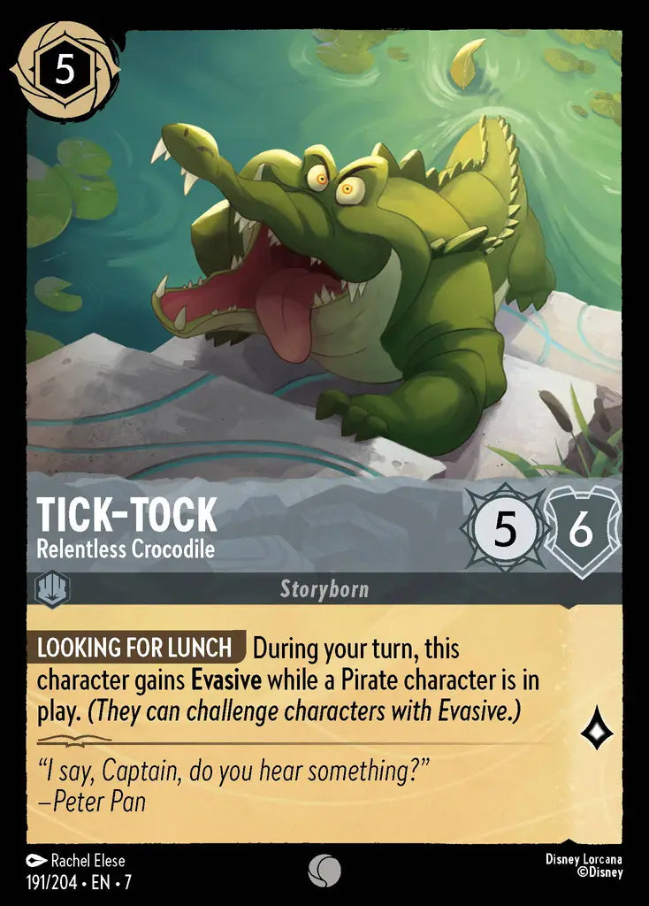 07 Archazia's Island - 191/204 - Tick-Tock - Relentless Crocodile - FOIL