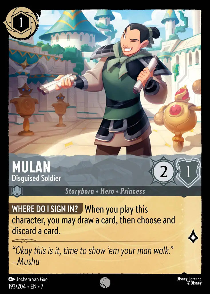 07 Archazia's Island - 193/204 - Mulan - Disguised Soldier - FOIL