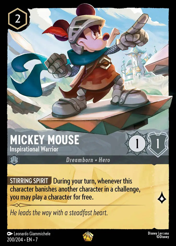 07 Archazia's Island - 200/204 - Mickey Mouse - Inspirational Warrior - FOIL