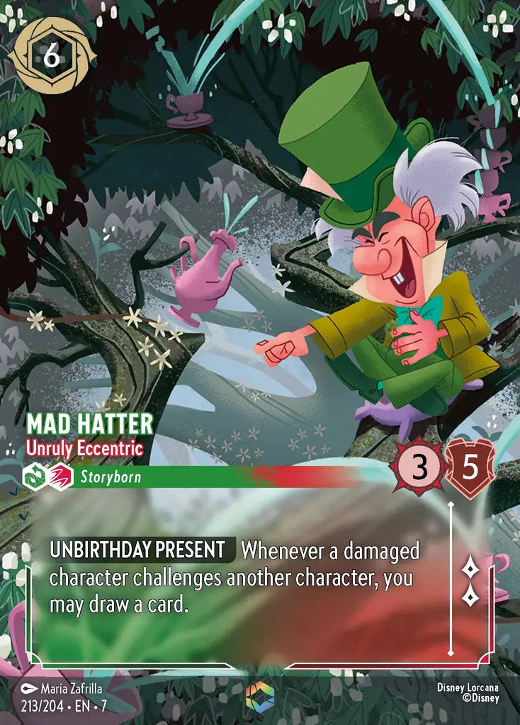 07 Archazia's Island - 213/204 - Mad Hatter - Unruly Eccentric - FOIL
