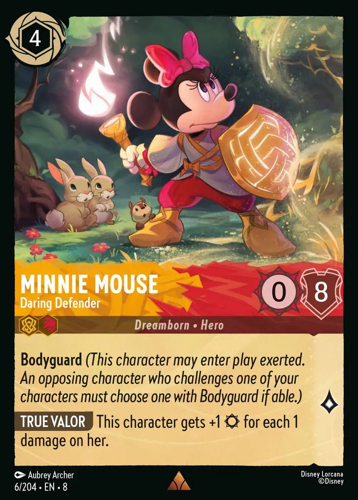 08 Reign of Jafar - 006/204 - Minnie Mouse - Daring Defender - FOIL