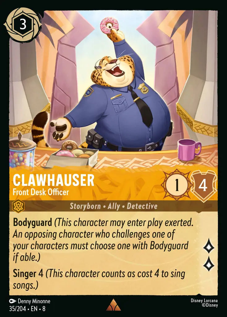 08 Reign of Jafar - 035/204 - Clawhauser - Front Desk Officer - FOIL