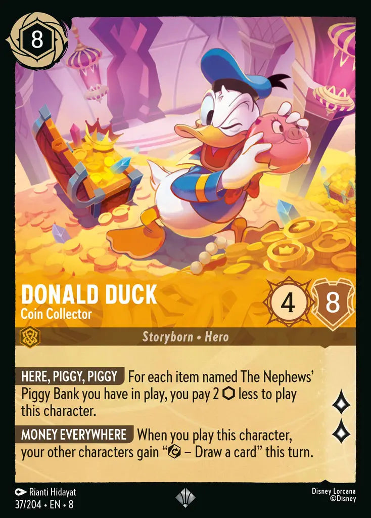 08 Reign of Jafar - 037/204 - Donald Duck - Coin Collector - FOIL