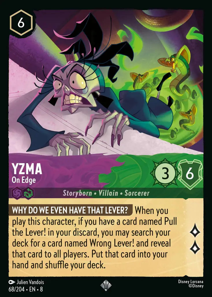 08 Reign of Jafar - 068/204 - Yzma - On Edge - FOIL