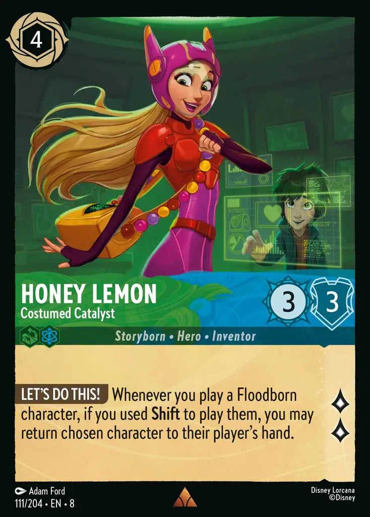 08 Reign of Jafar - 111/204 - Honey Lemon - Costumed Catalyst - FOIL