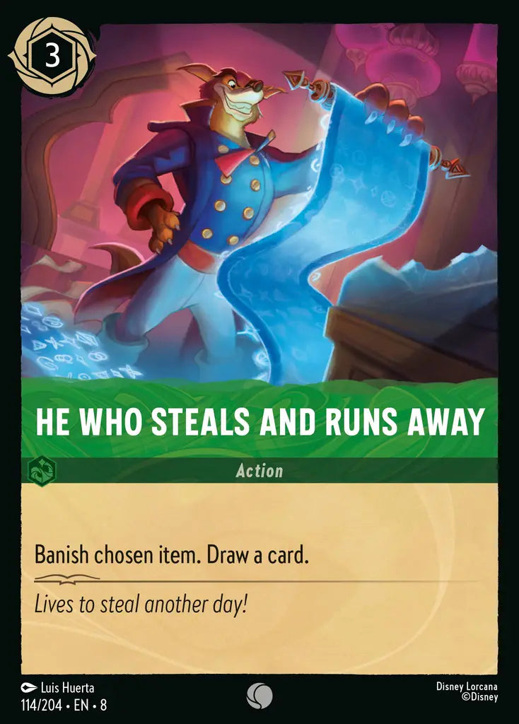 08 Reign of Jafar - 114/204 - He Who Steals and Runs Away - FOIL