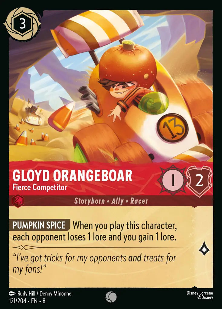 08 Reign of Jafar - 121/204 - Gloyd Orangeboar - Fierce Competitor - FOIL