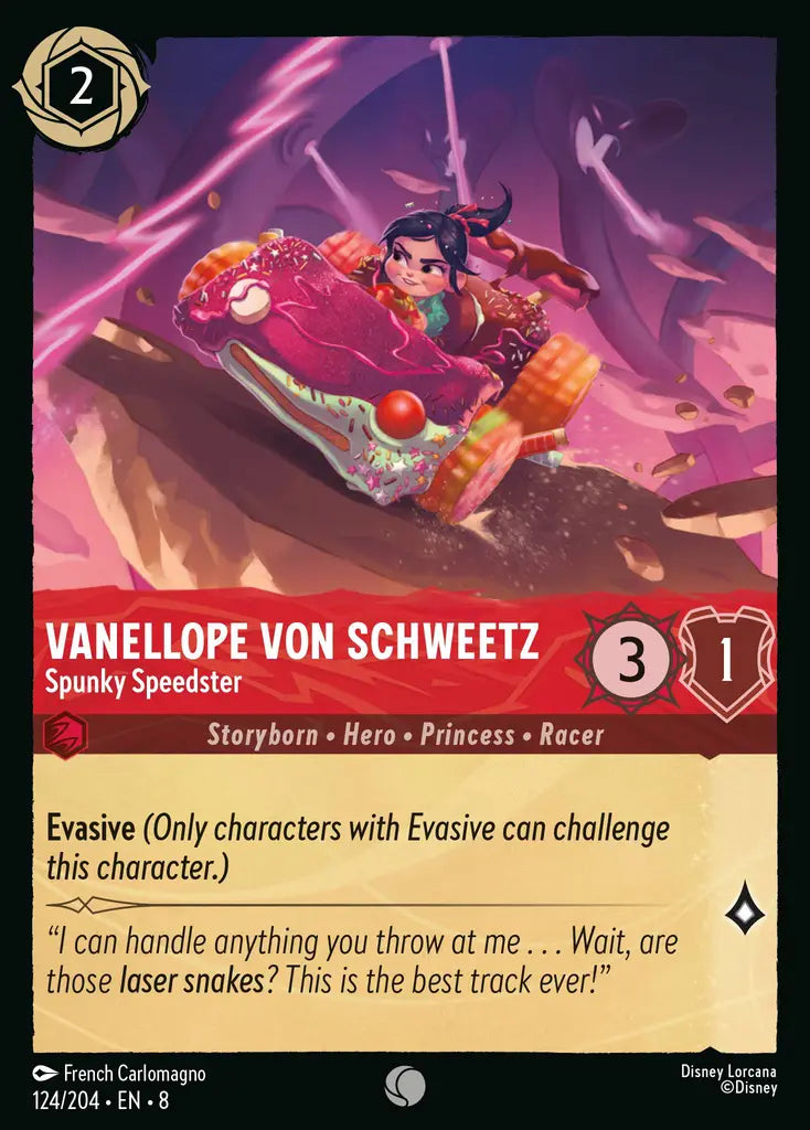 08 Reign of Jafar - 124/204 - Vanellope Von Schweetz - Spunky Speedster - FOIL