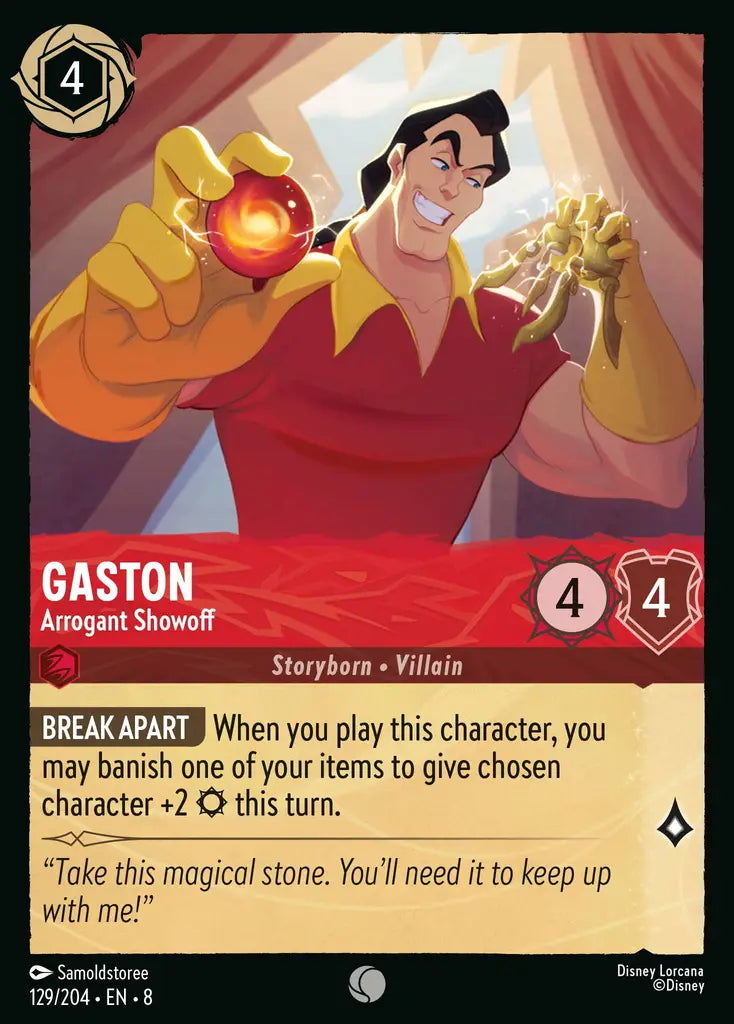 08 Reign of Jafar - 129/204 - Gaston - Arrogant Showoff - FOIL