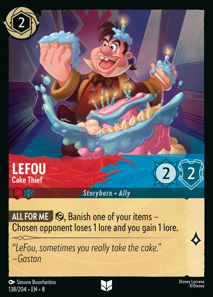 08 Reign of Jafar - 138/204 - LeFou - Cake Thief - FOIL