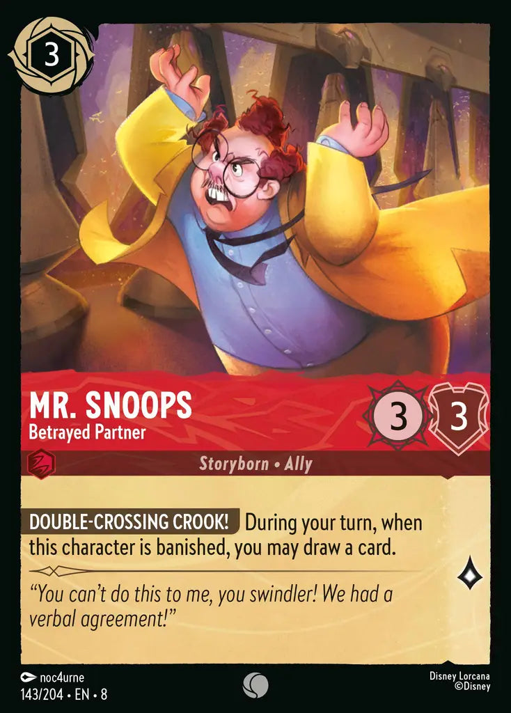08 Reign of Jafar - 143/204 - Mr. Snoops - Betrayed Partner - FOIL