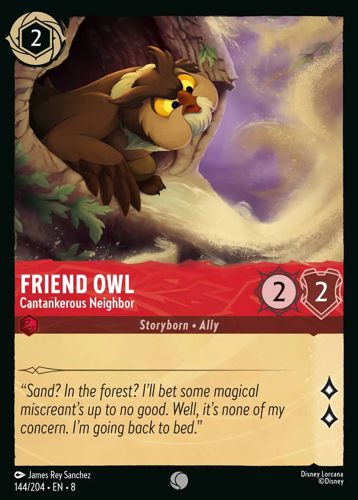 08 Reign of Jafar - 144/204 - Friend Owl - Cantankerous Neighbor - FOIL