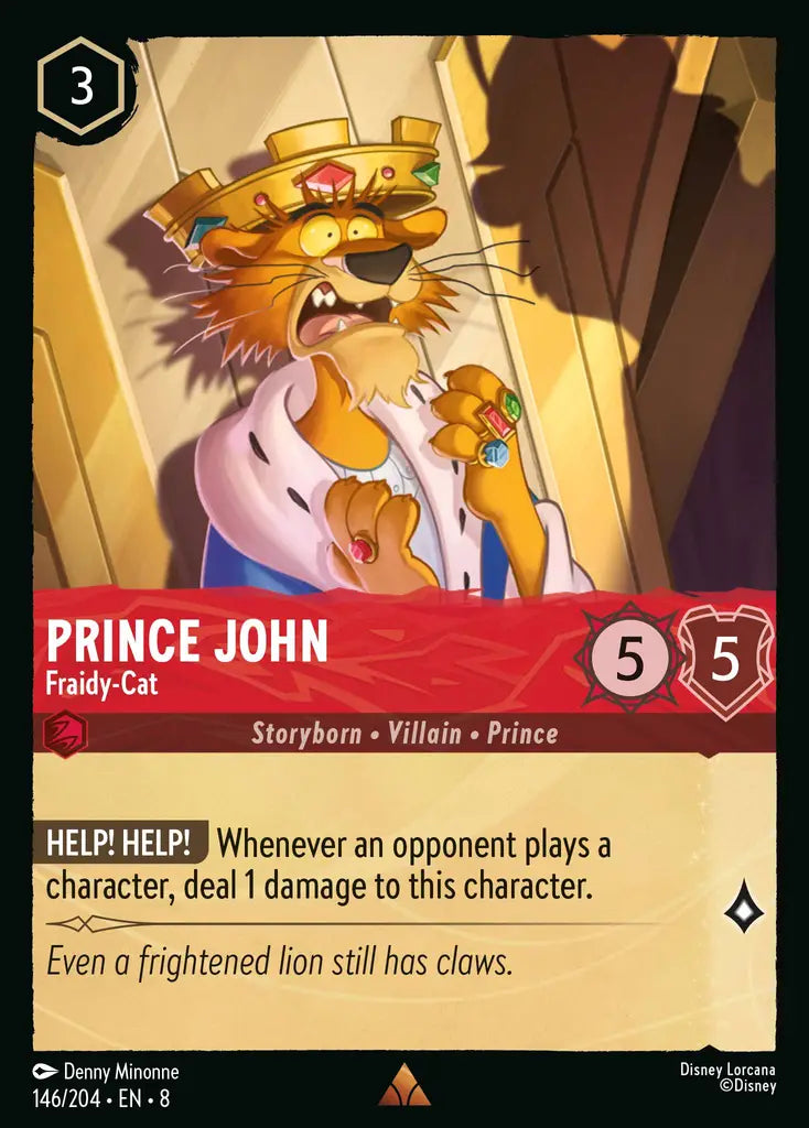 08 Reign of Jafar - 146/204 - Prince John - Fraidy-Cat - FOIL