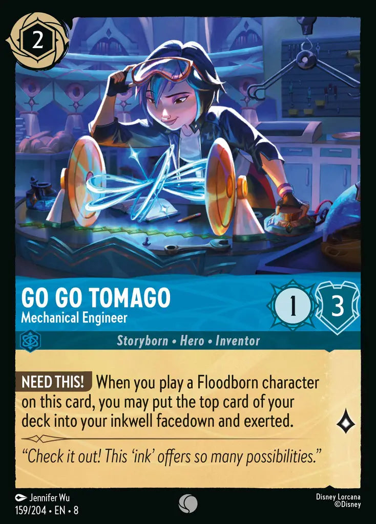 08 Reign of Jafar - 159/204 - Go Go Tomago - Mechanical Engineer - FOIL
