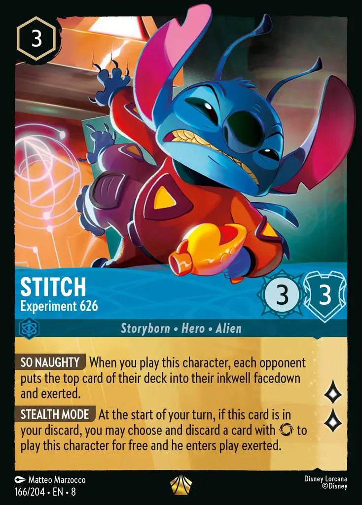 08 Reign of Jafar - 166/204 - Stitch - Experiment 626 - FOIL