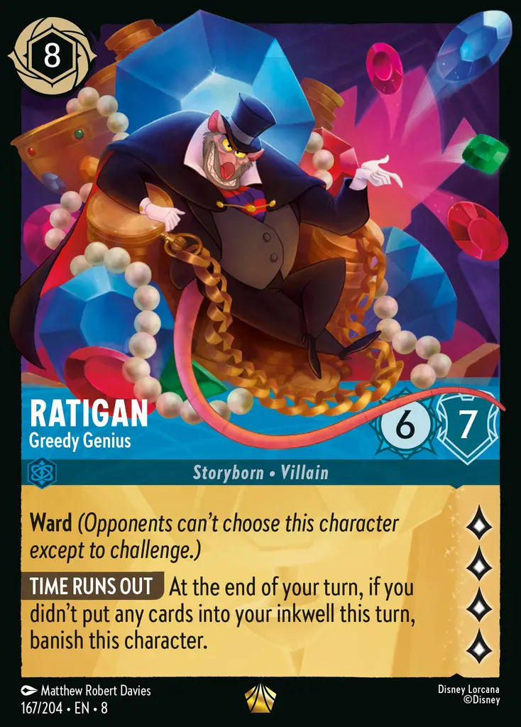 08 Reign of Jafar - 167/204 - Ratigan - Greedy Genius - FOIL