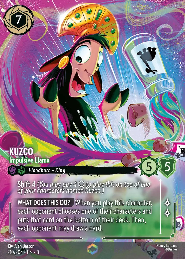 08 Reign of Jafar - 210/204 - Kuzco - Impulsive Llama - FOIL