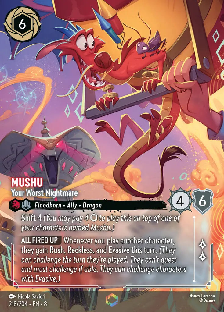 08 Reign of Jafar - 218/204 - Mushu - Your Worst Nightmare - FOIL