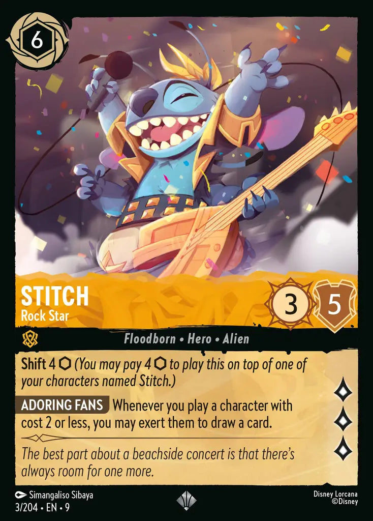 09 Fabled - 003/204 - Stitch - Rock Star - FOIL