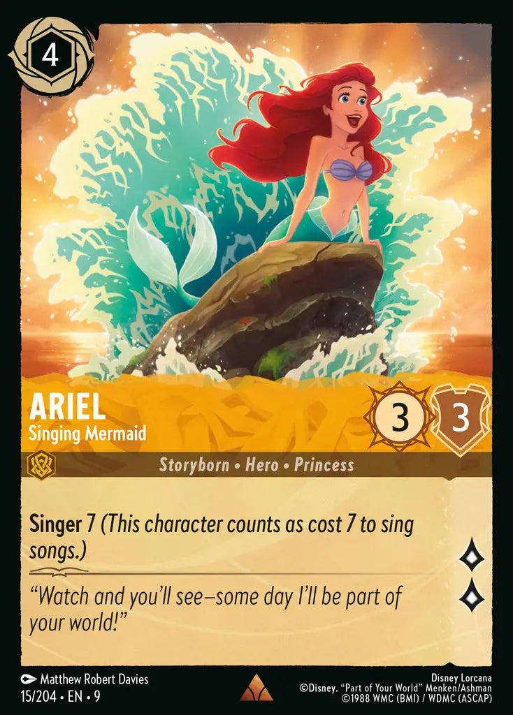 09 Fabled - 015/204 - Ariel - Singing Mermaid - NON FOIL