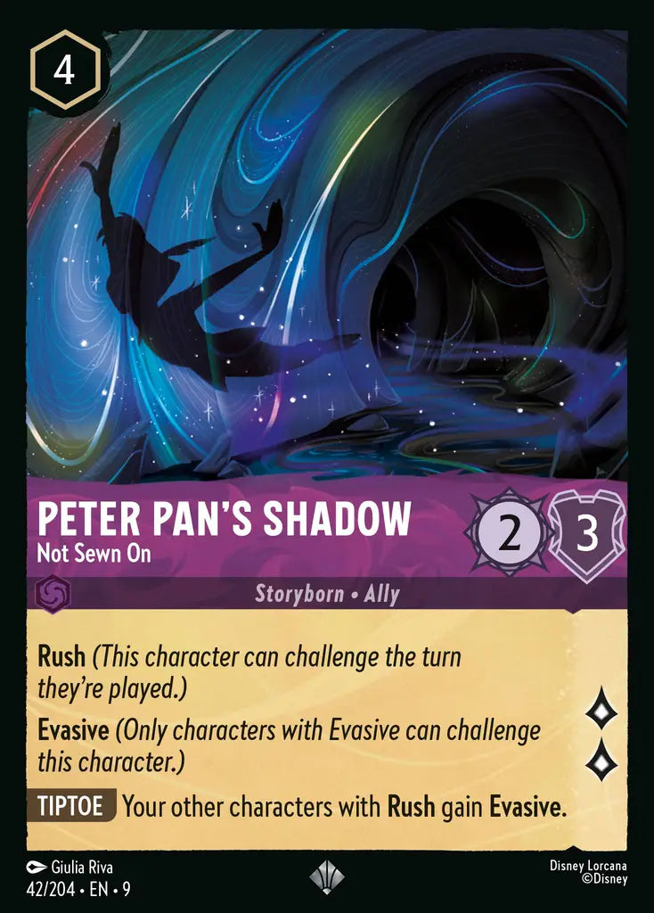 09 Fabled - 042/204 - Peter Pan's Shadow - Not Sewn On - FOIL