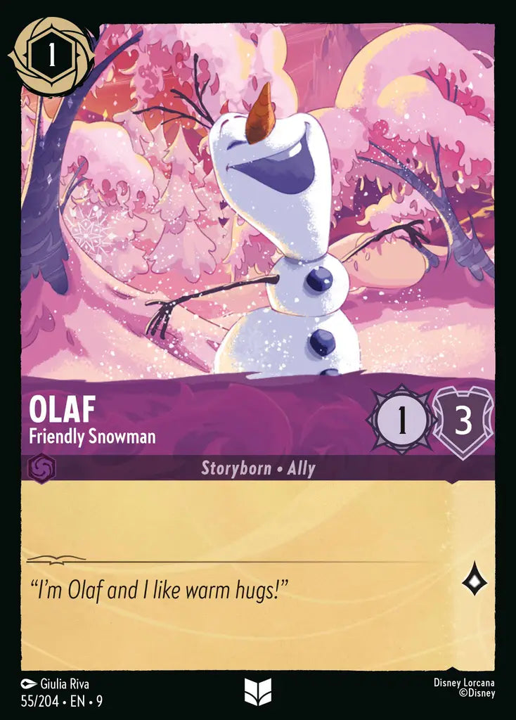 09 Fabled - 055/204 - Olaf - Friendly Snowman - FOIL