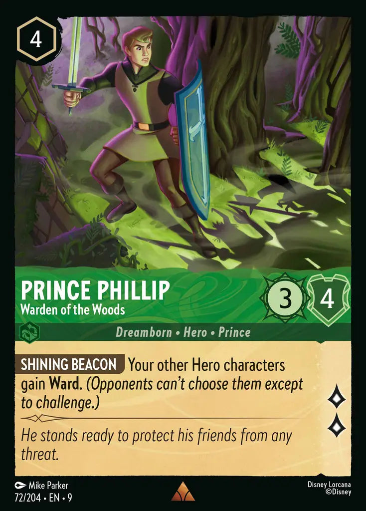 09 Fabled - 072/204 - Prince Phillip - Warden of the Woods - NON FOIL