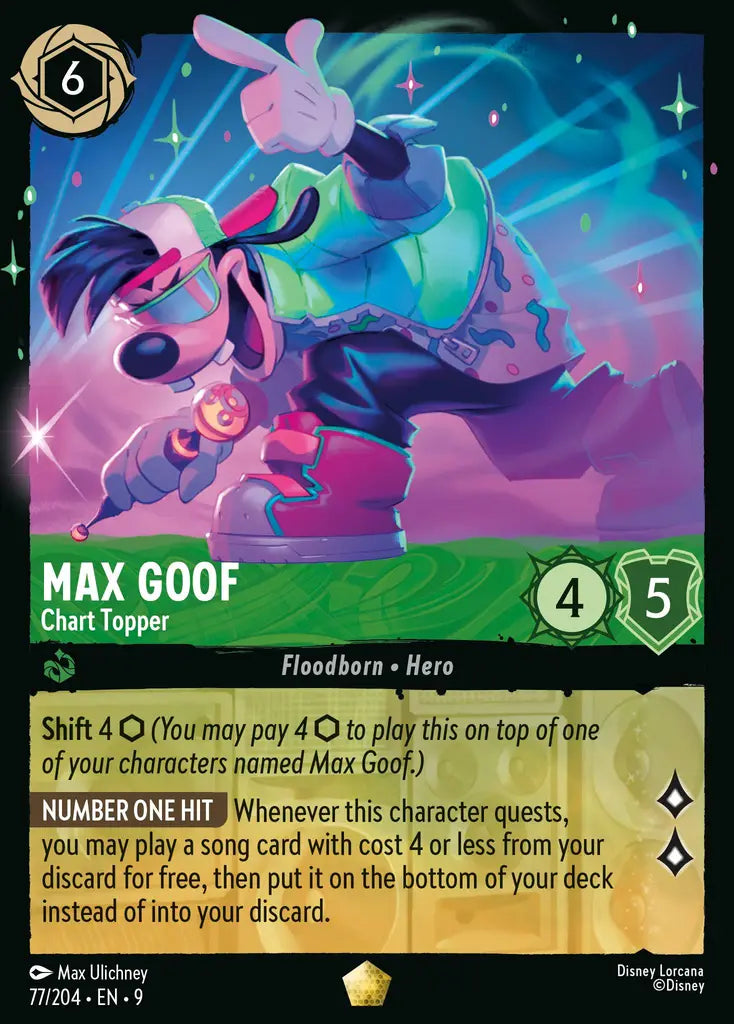 09 Fabled - 077/204 - Max Goof - Chart Topper - FOIL