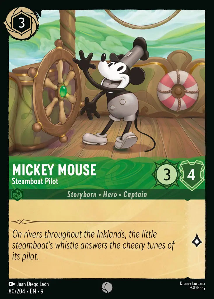 09 Fabled - 080/204 - Mickey Mouse - Steamboat Pilot - FOIL