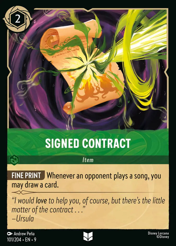 09 Fabled - 101/204 - Signed Contract - FOIL