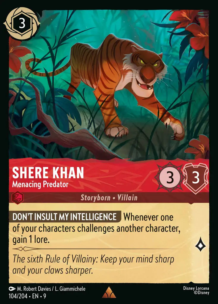 09 Fabled - 104/204 - Shere Khan - Menacing Predator - FOIL