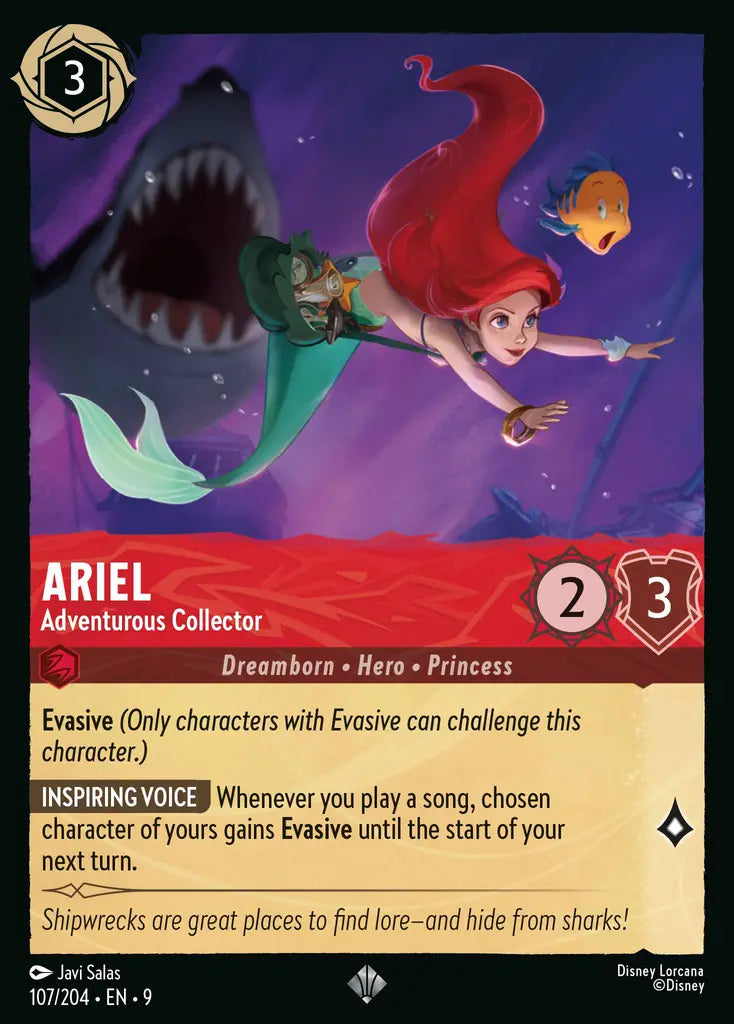 09 Fabled - 107/204 - Ariel - Adventurous Collector - NON FOIL