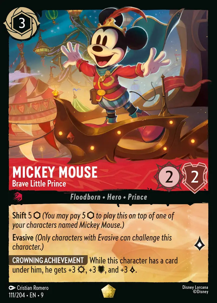 09 Fabled - 111/204 - Mickey Mouse - Brave Little Prince - NON FOIL