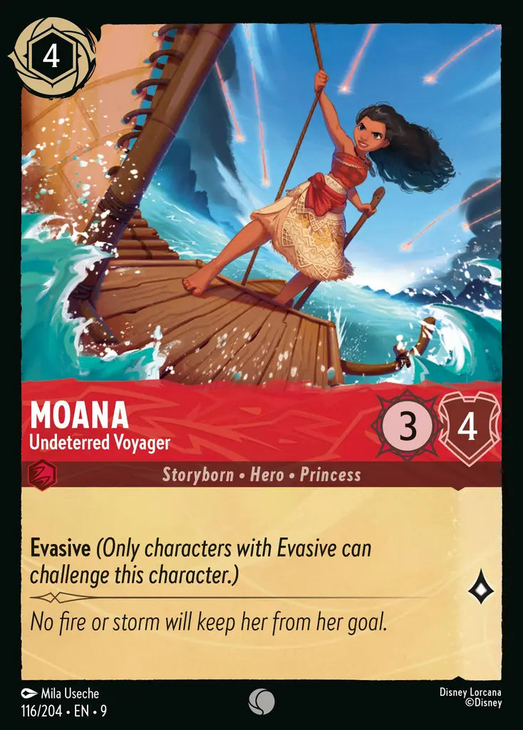 09 Fabled - 116/204 - Moana - Undeterred Voyager - FOIL
