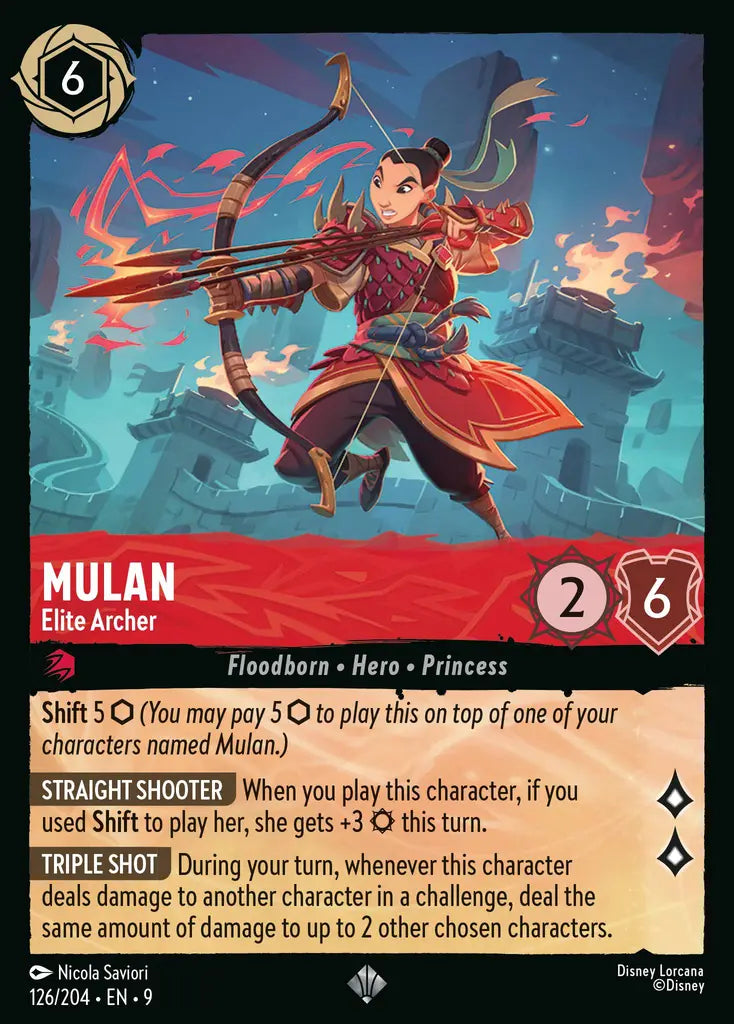 09 Fabled - 126/204 - Mulan - Elite Archer - NON FOIL